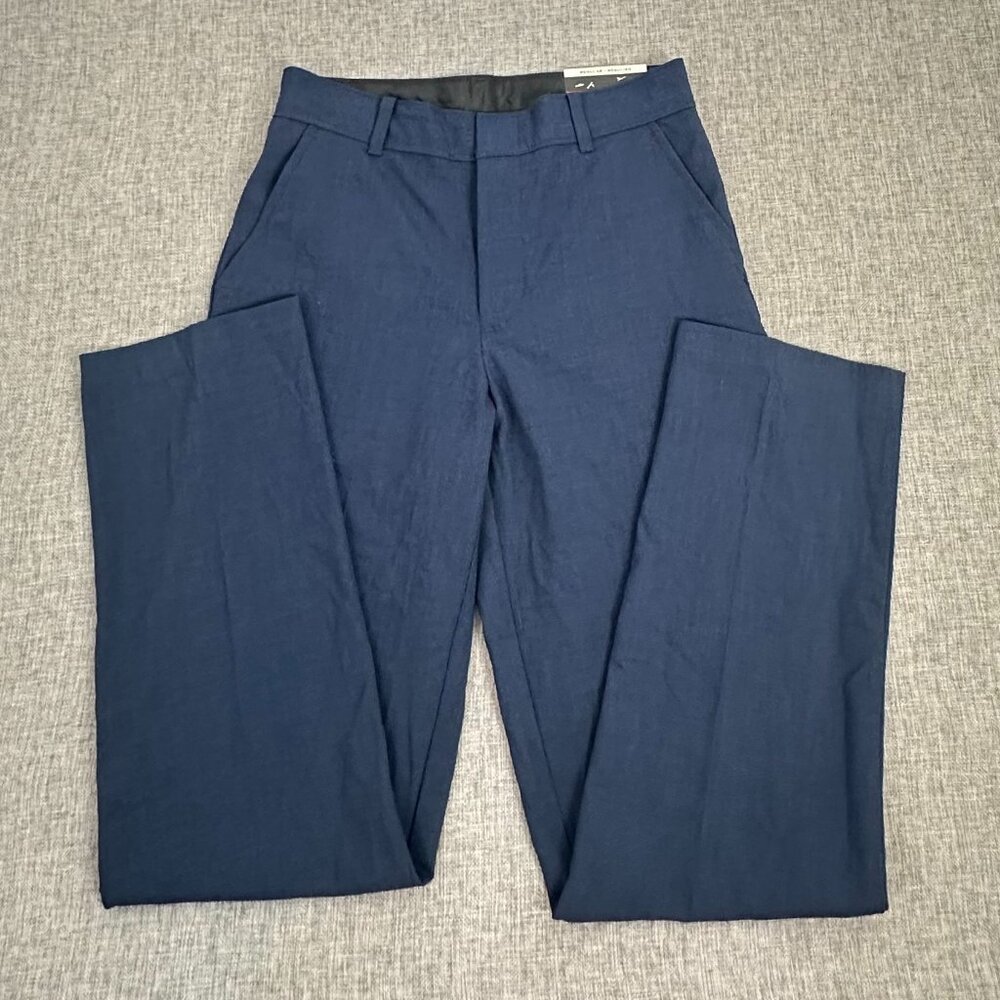 NEW Kids Boys Van Heusen Dress Pants Flex Bank Blue 12 Regular $45 Rayon Spandex